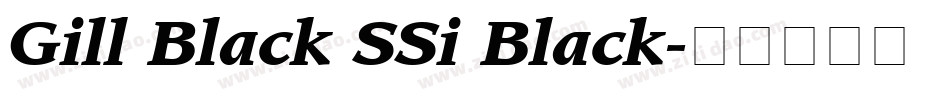 Gill Black SSi Black字体转换